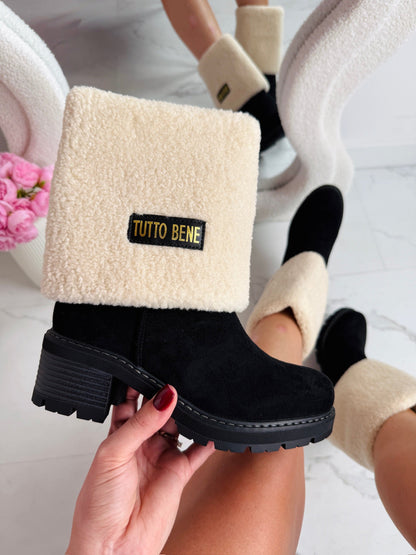 Tutto Omslag Schwarz Stiefel