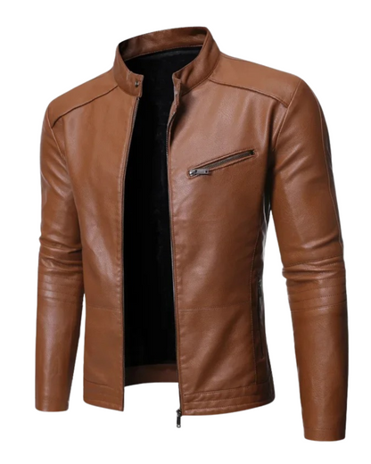 Elegante Slim-Fit Lederjacke
