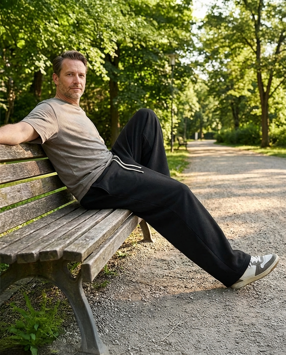 Herren-Freizeithose mit Kordelzug – Entspannte Passform