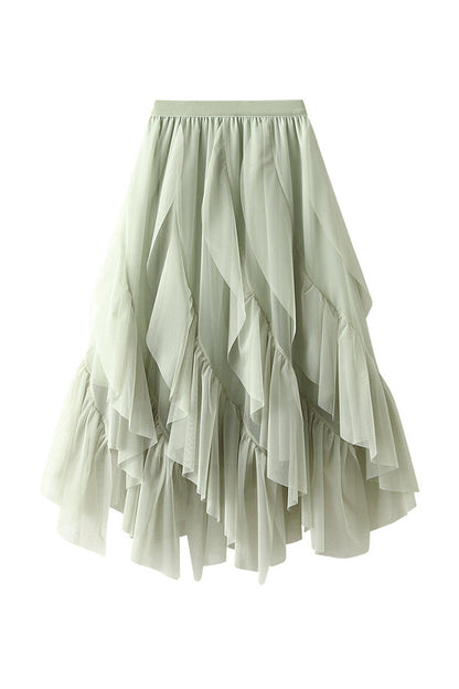 Auora - Ruffled Midi Skirt