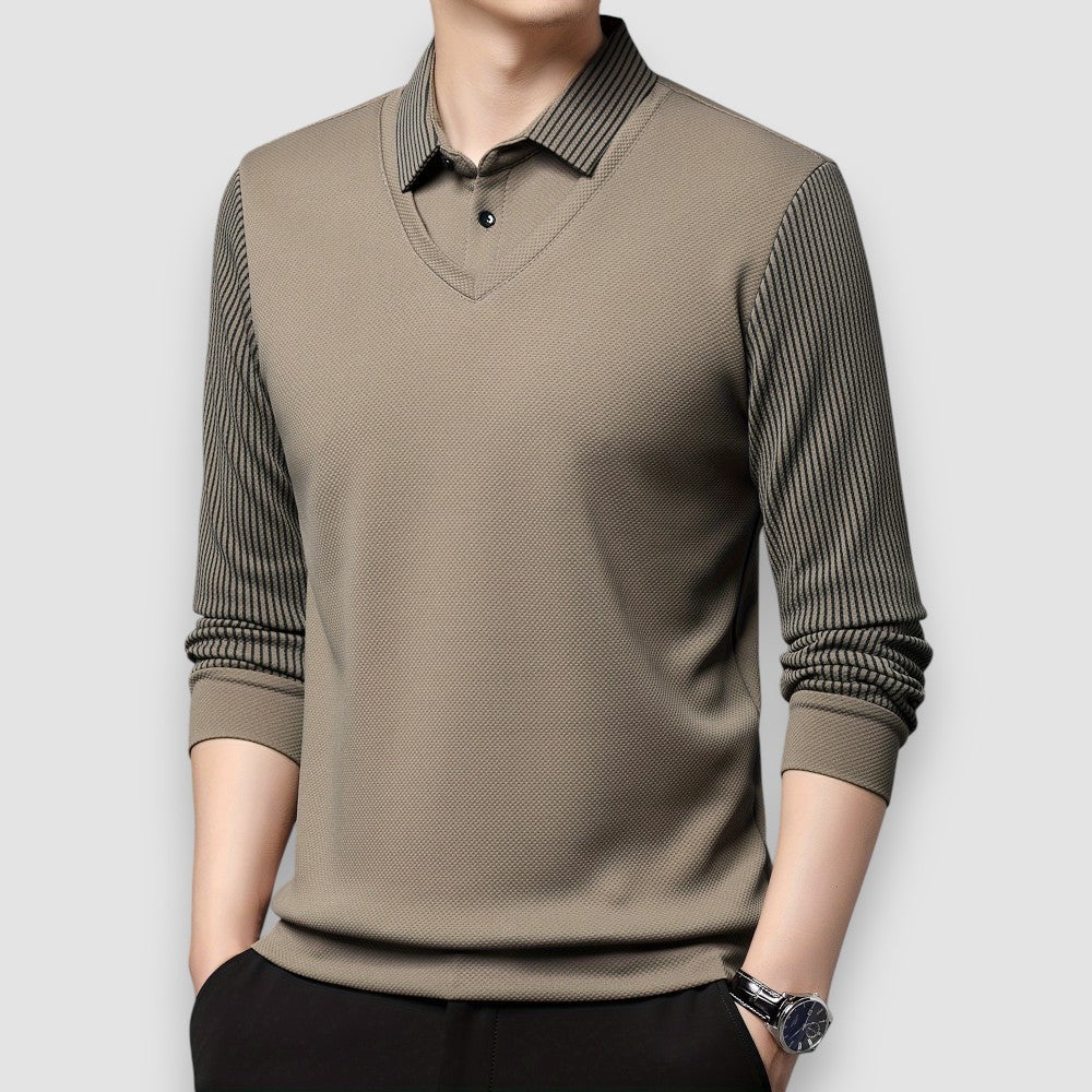 Lumier | Langarm Herren Polo-Shirt
