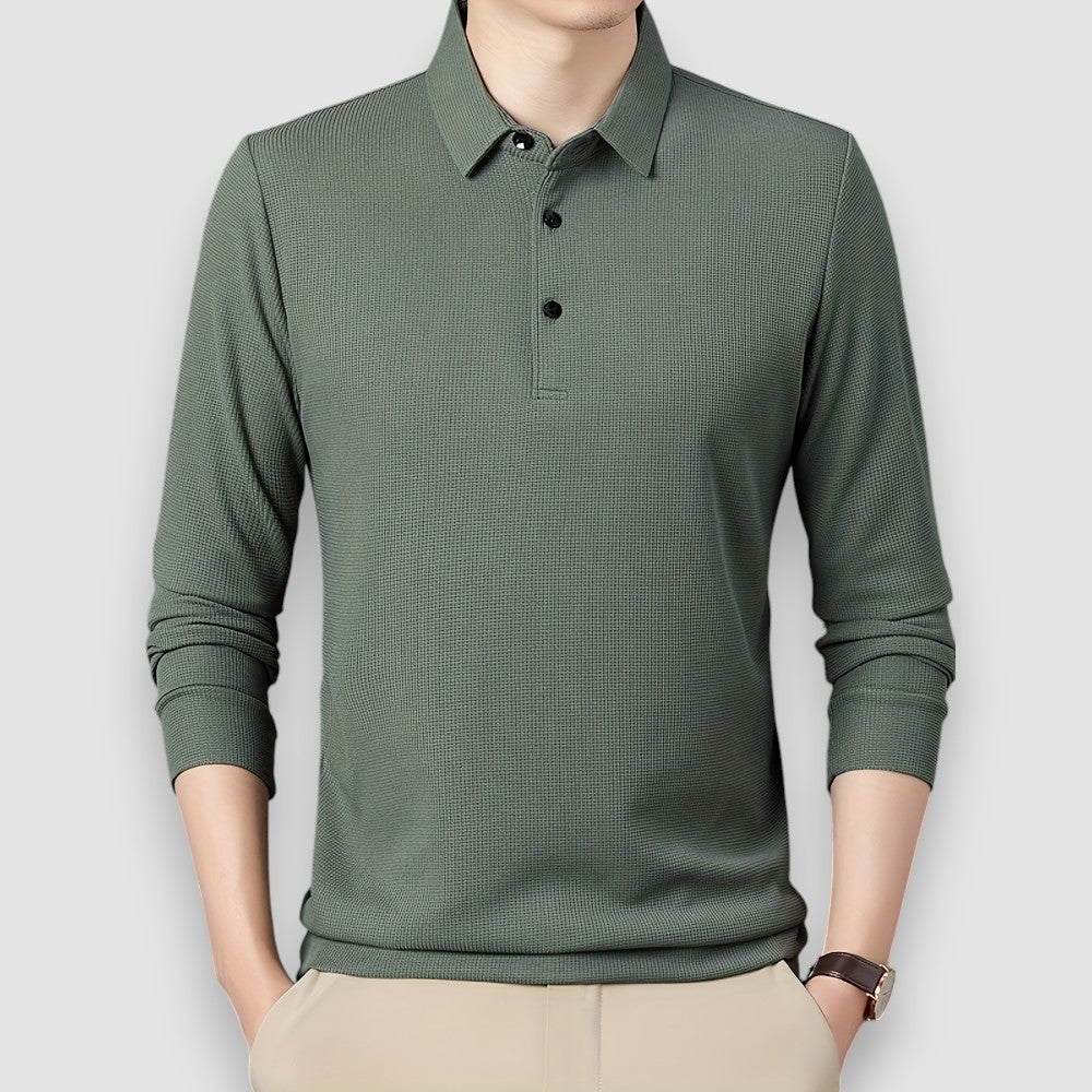 Zeno | Casual Langarm Herren Polo-Shirt