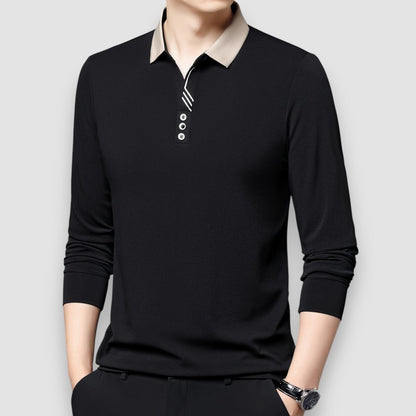 Enzo | Business Langarm Herren Polo-Shirt