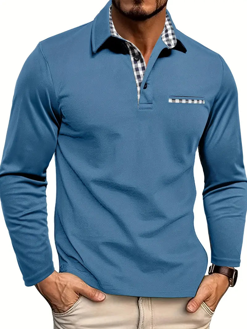GERNAN™ Herren Langarm-Poloshirt | Premium Baumwolle
