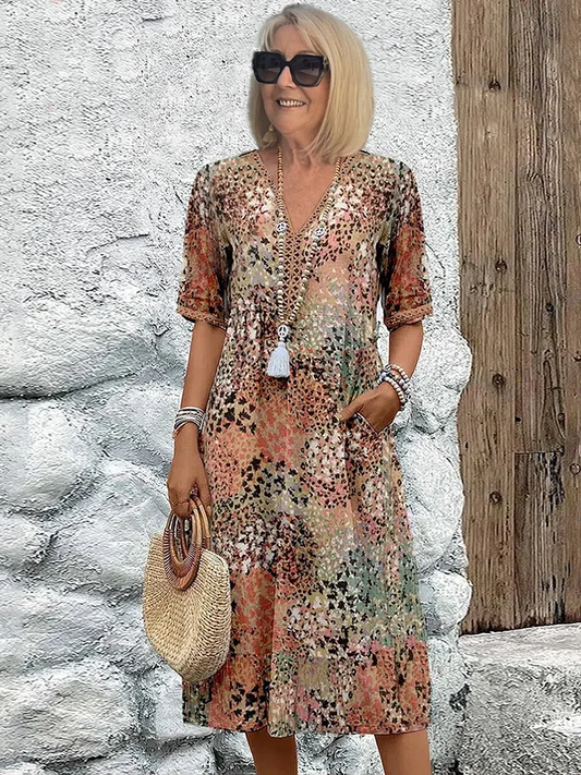 Vestido Floral Elegancia-Fluida