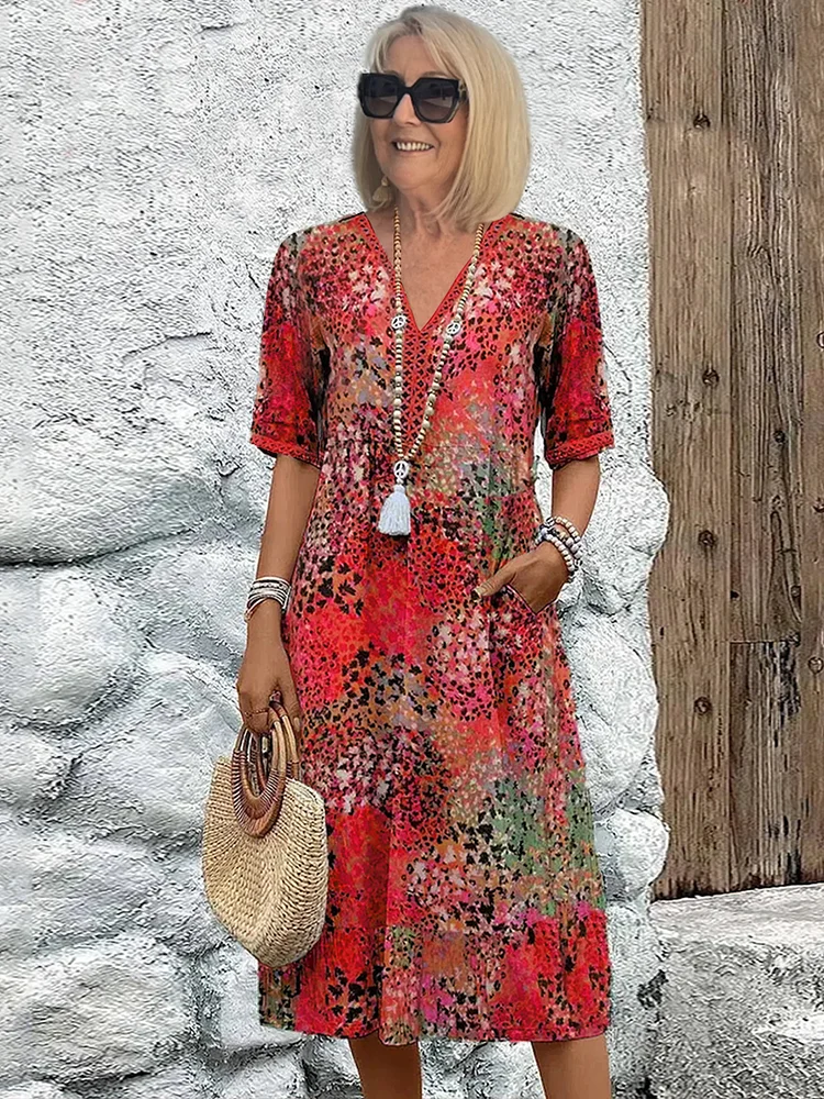 Vestido Floral Elegancia-Fluida