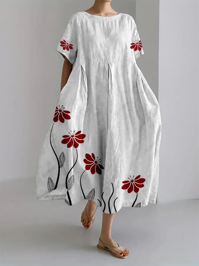 Leichtes Blumenkleid – Feminine Leichtigkeit in Weiß & Rosa | Salzburg Mode