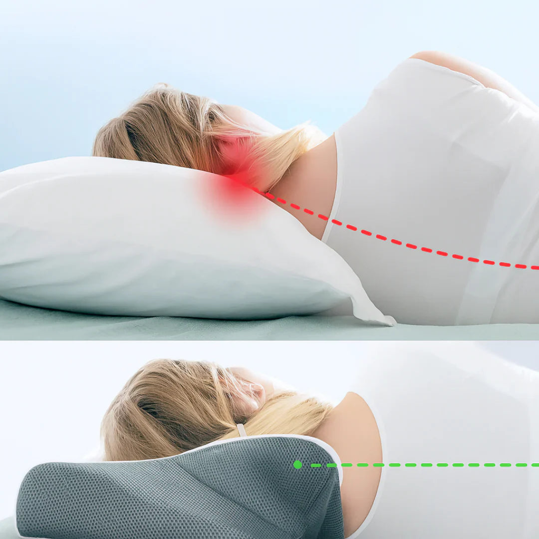 Lunava™ Ergonomisches Nackenkissen – Orthopädisches Kissen gegen Nackenschmerzen