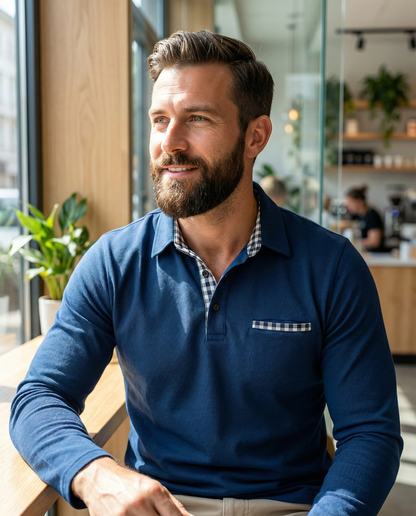 GERNAN™ Herren Langarm-Poloshirt | Premium Baumwolle