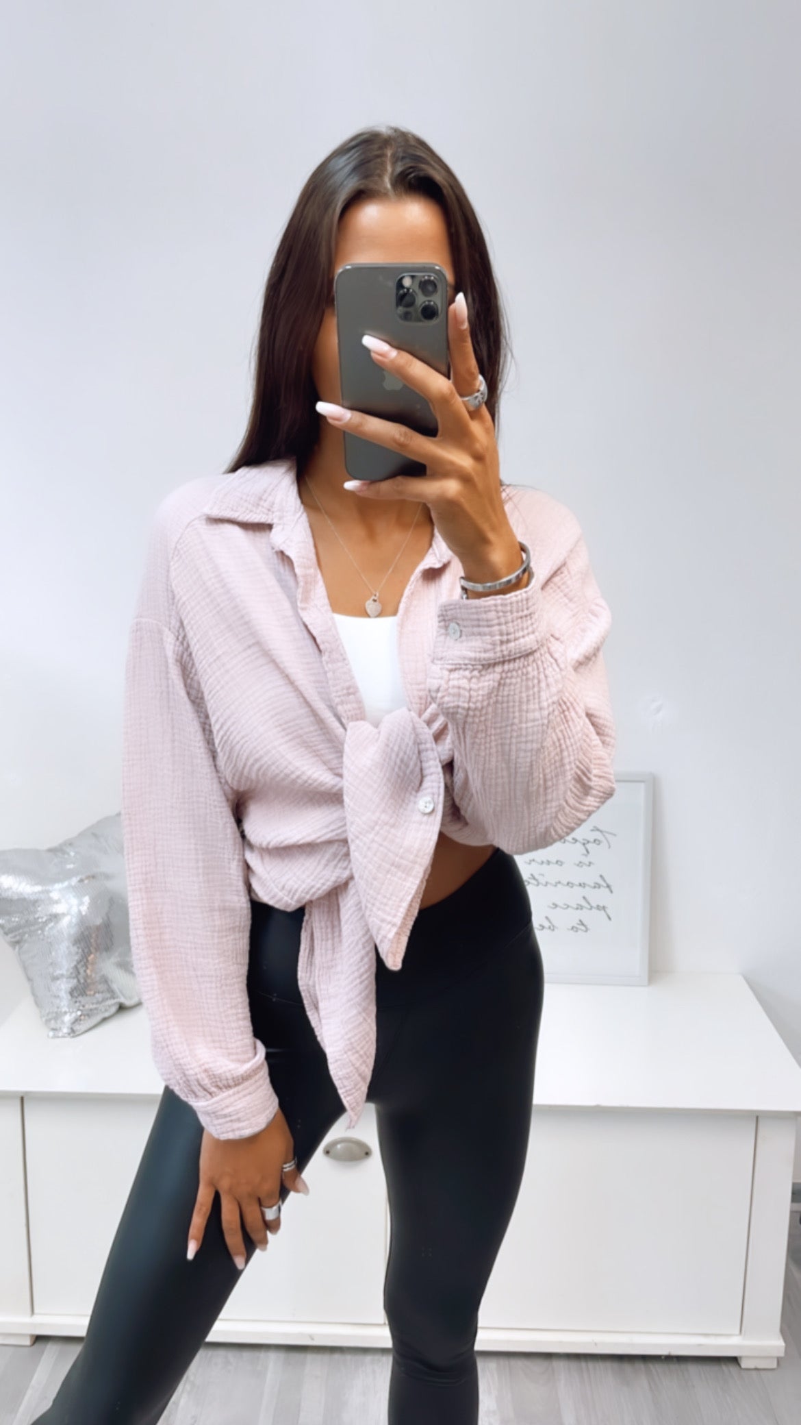 Kurze Oversize Musselin Bluse in Zart Rosa – Sanfte Feminität | MUSSELIN LIEBE