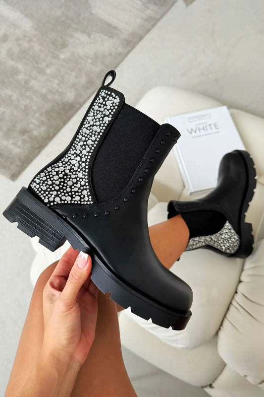 Silberne Nieten Boots