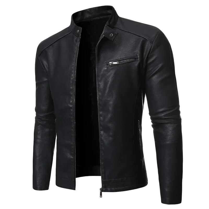 Elegante Slim-Fit Lederjacke
