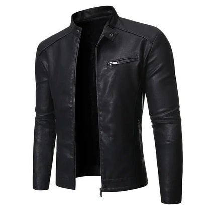 Elegante Slim-Fit Lederjacke