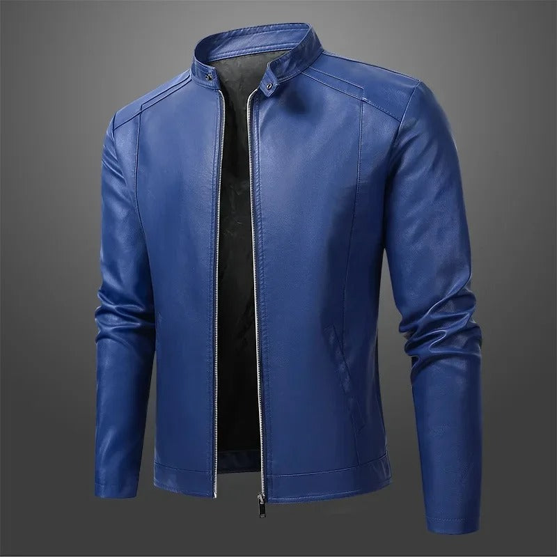 Elegante Herren Biker Lederjacke