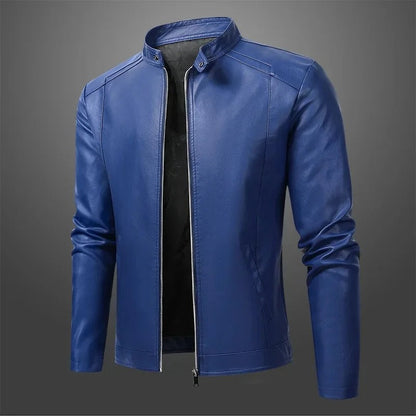 Elegante Herren Biker Lederjacke