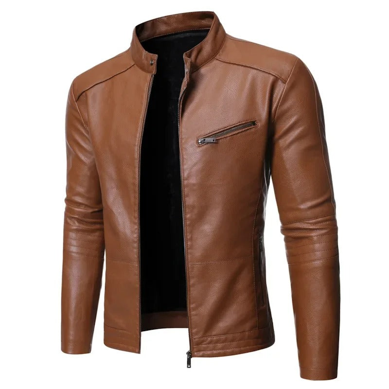 Elegante Slim-Fit Lederjacke