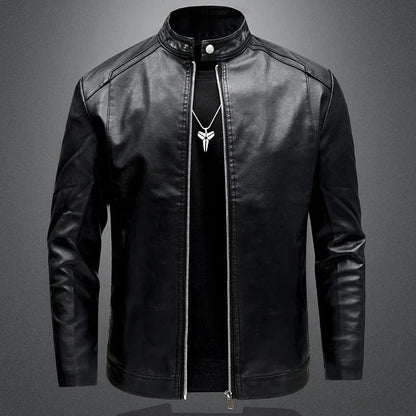 Elegante Herren Biker Lederjacke