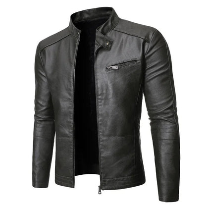 Elegante Slim-Fit Lederjacke