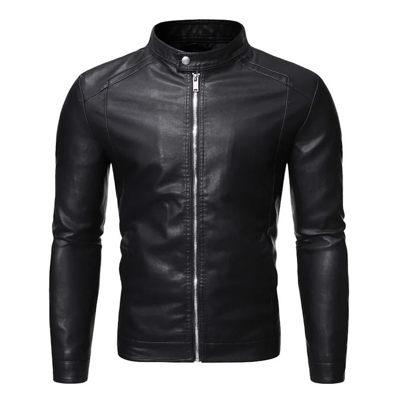 Stehkragen Lederjacke Modern