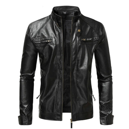 Elegante Herren Lederjacke