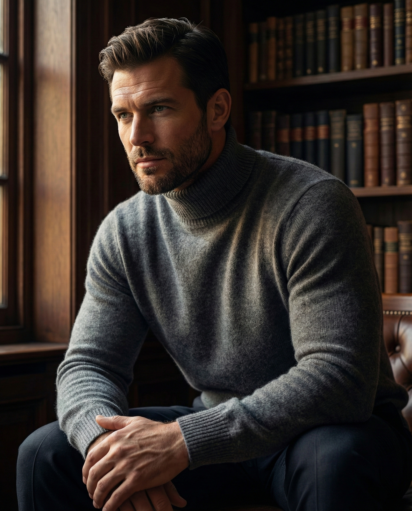 Monte Carlo Kaschmir Rollkragenpullover – Luxuriöser Herren-Pullover