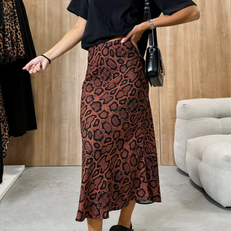 SIDONIE I MODISCHER ROCK MIT TIERMUSTER