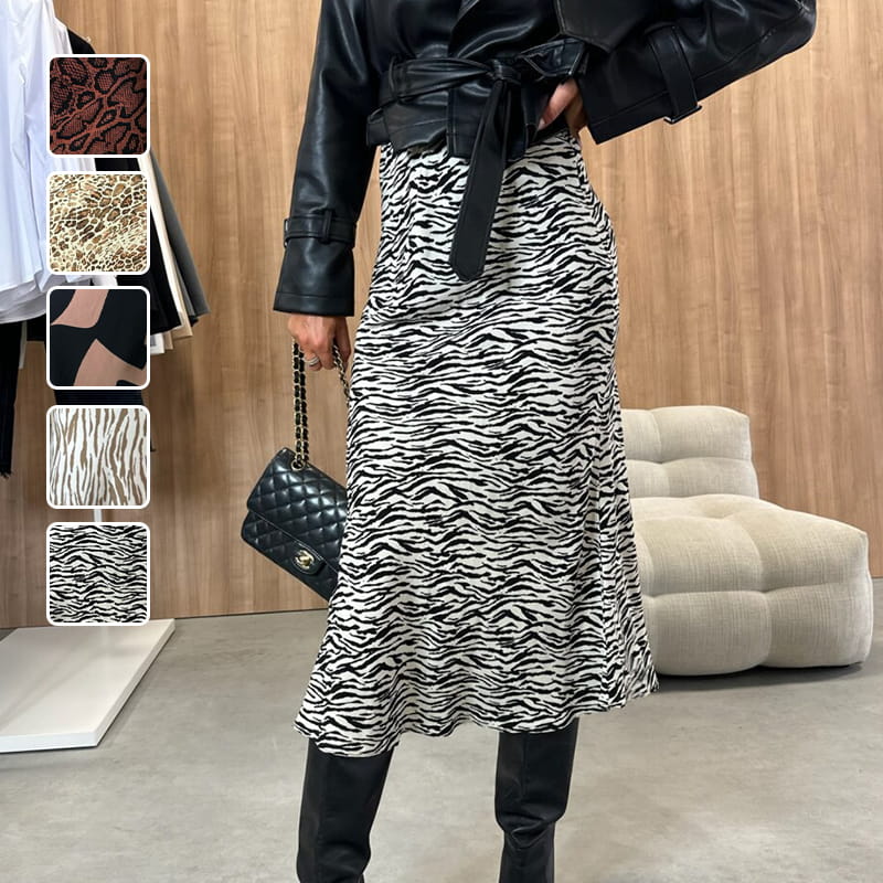 SIDONIE I MODISCHER ROCK MIT TIERMUSTER