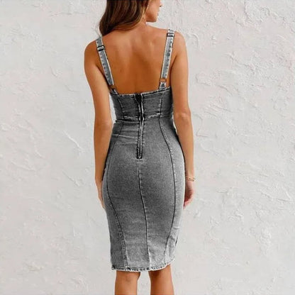 MINNA I FIGURBETONTES KLEID AUS DENIM