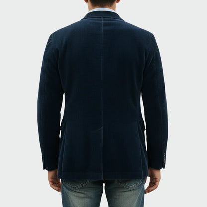 ADOLFO Vintage Herrenanzug-Jacke mit Weste – Exklusives Kastanienbraun