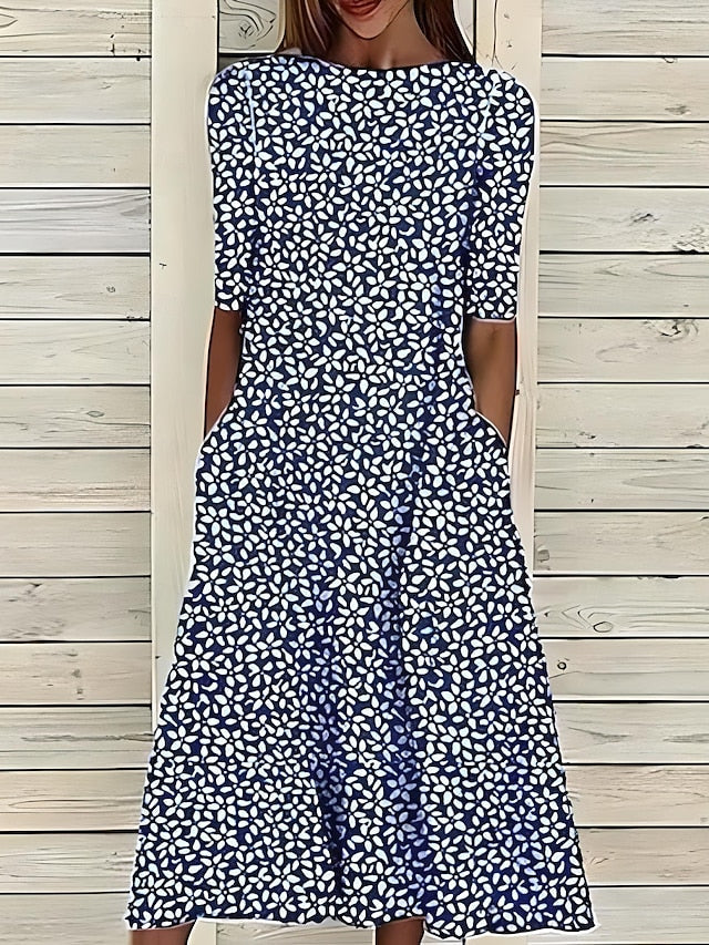 Vestido Midi Floral Fresco